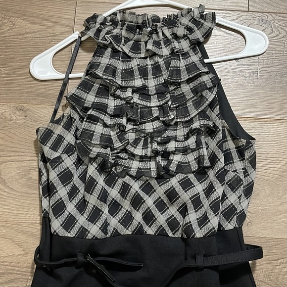 INC Women's black and grey sleeveless belted dress, Size 4 - Picture 3 of 9